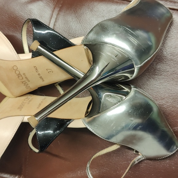 Jimmy Choo Typhoon heel pump in color lychee size 37 new vibram sole - Picture 10 of 12